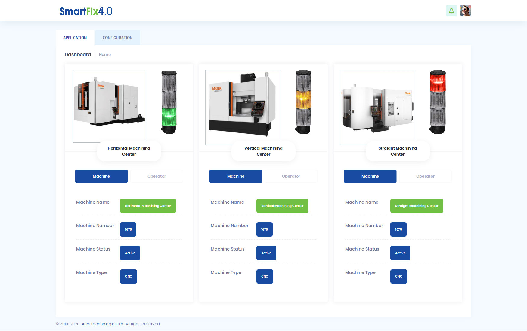 Status of all your Machines